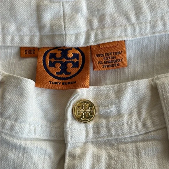 Tory Burch Tory Classic White Denim Jeans Straight NWOT Sz 30 - Picture 6 of 7